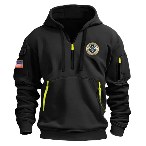 New Release Department Of Homeland Security Fashion Hoodie Half Zipper BLHS220524A01DHS1