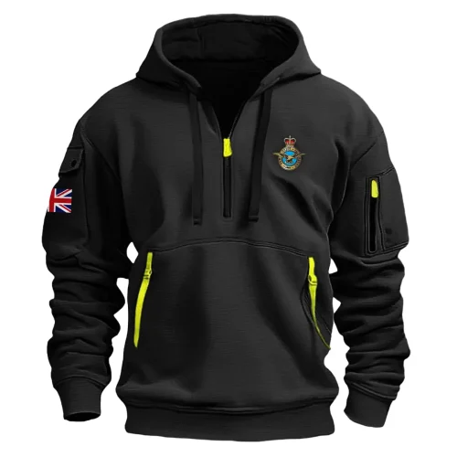 New Release Royal Air Force Fashion Hoodie Half Zipper BLUK090524A01RAF1