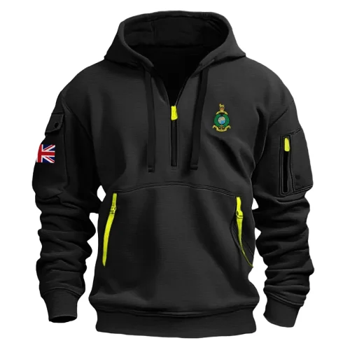 New Release Royal Marines Fashion Hoodie Half Zipper BLUK090524A01RM1