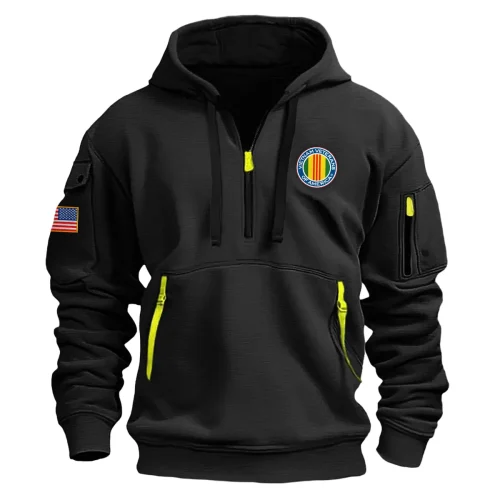 New Release U.S. Vietnam Veteran Fashion Hoodie Half Zipper BLVTR020524A02VVA1