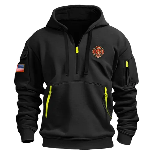 New Release U.S. FireFighter Fashion Hoodie Half Zipper BLVTR040524A01FF1