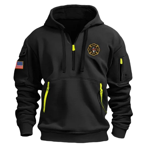 New Release U.S. FireFighter Fashion Hoodie Half Zipper BLVTR040524A01FF2