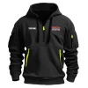 New Release Personalized Name Motorcycle Fashion Hoodie Half Zipper HBLMTC100424A01BM