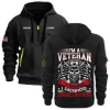 New Release Personalized Name U.S. Air Force Veteran Hoodie Half Zipper HBLVTR100424A03AF