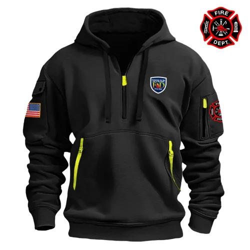 Special Release Fire-Dex x Firefighter Patriot Day Fashion Hoodie Half Zipper BLFF130724A2FD