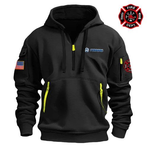 Special Release Ferrara Fire Apparatus x Firefighter Patriot Day Fashion Hoodie Half Zipper BLFF130724A2FFA