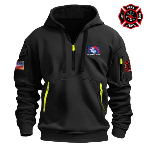 Special Release Morning Pride x Firefighter Patriot Day Fashion Hoodie Half Zipper BLFF130724A2MP