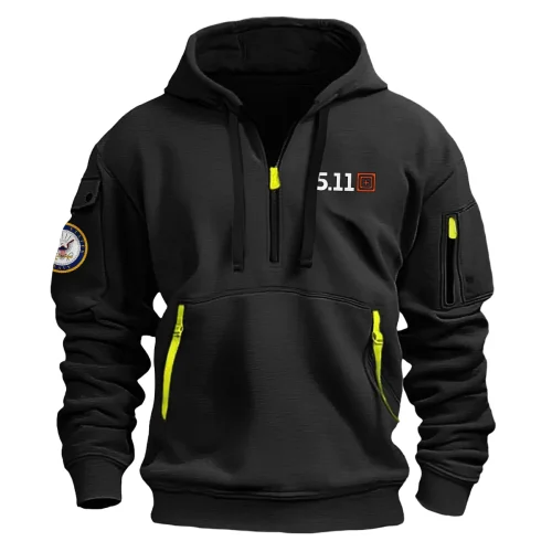 Special Release 5.11 Tactical x US Military Branch Fashion Hoodie Half Zipper BLVTR120724A1511