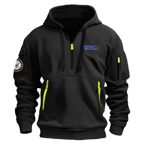 Special Release Northrop Grumman x US Military Branch Fashion Hoodie Half Zipper BLVTR120724A1NG