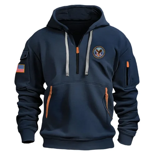 New Release U.S. Veterans Affairs Fashion Hoodie Half Zipper BLVTR020524A03VAS1