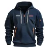 New Release Personalized Name U.S. Marine Corps Veteran Hoodie Half Zipper HBLVTR100424A05MC