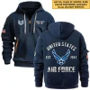 Personalized Gift Proudly Served Established U.S. Coast Guard Fashion Hoodie Half Zipper BLVTR060824A1CG