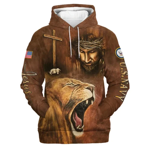 Child Of God Man Of Faith Warrior Of Christ America U.S. Navy All Over Prints BLVTR17924A1NVHD - Hoodie