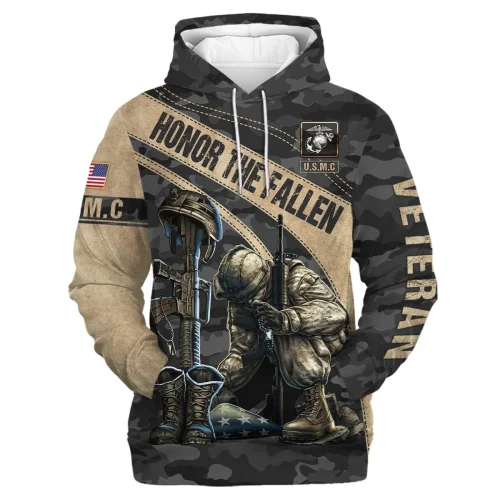 New Release U.S. Marine Corps Veterans Premium Hoodie Shirt  All Over Prints Gift Loves HBLVTR040424A03MC