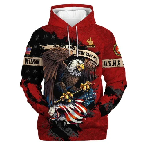 New Release U.S. Marine Corps Veterans Premium Hoodie Shirt  All Over Prints Gift Loves HBLVTR050424A03MC