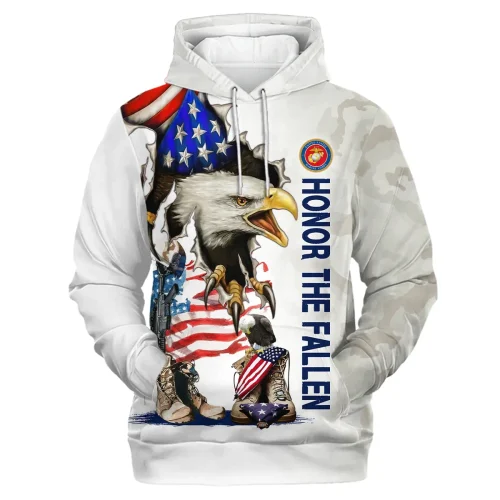 New Release U.S. Marine Corps Veterans Premium Hoodie Shirt  All Over Prints Gift Loves HBLVTR050424A04MC