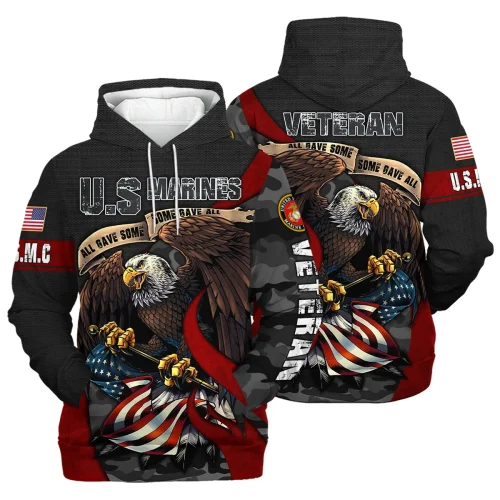 New Release U.S. Marine Corps Veterans Premium Hoodie Shirt  All Over Prints Gift Loves HBLVTR040424A03MC