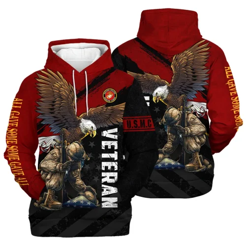 New Release U.S. Marine Corps Veterans Premium Hoodie Shirt  All Over Prints Gift Loves HBLVTR030424A02MC