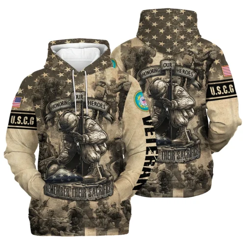 New Release U.S. Coast Guard Veterans Premium Hoodie Shirt  All Over Prints Gift Loves HBLVTR030424A04CG