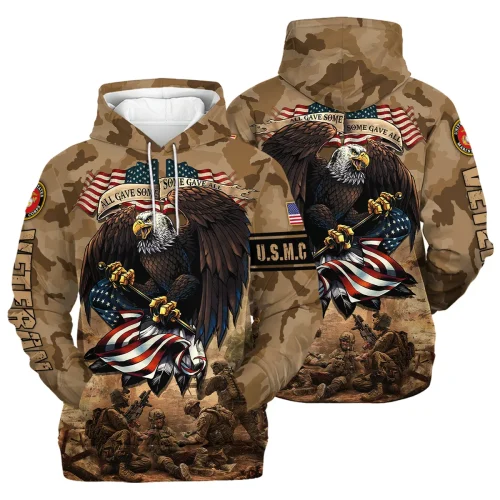 New Release U.S. Marine Corps Veterans Premium Hoodie Shirt  All Over Prints Gift Loves HBLVTR040424A01MC