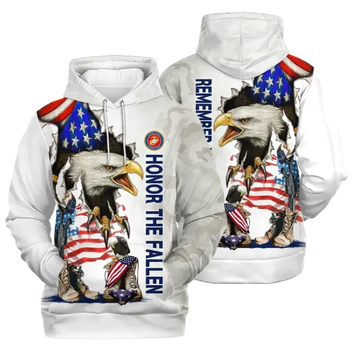 New Release U.S. Marine Corps Veterans Premium Hoodie Shirt  All Over Prints Gift Loves HBLVTR050424A04MC