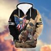 Premium Proudly Served VIETNAM VETERAN Zip Hoodie, Gifts For US Veterans, Gifts For Veterans Day