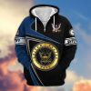 Premium Proudly Served US SEABEE Zip Hoodie, Gifts For US Veterans, Gifts For Veterans Day