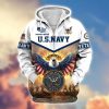 Premium Proudly Served US SEABEE Zip Hoodie, Gifts For US Veterans, Gifts For Veterans Day