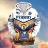 Premium Proudly Served US NAVY Zip Hoodie, Gifts For US Veterans, Gifts For Veterans Day