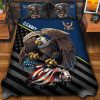 Premium US Army Veterans Quilt Bedding Set, Gifts For US Veterans, Gifts For Veterans Day