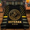 Premium US Air Force Veterans Quilt Bedding Set, Gifts For US Veterans, Gifts For Veterans Day