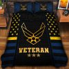 Premium US Navy Veterans Quilt Bedding Set, Gifts For US Veterans, Gifts For Veterans Day