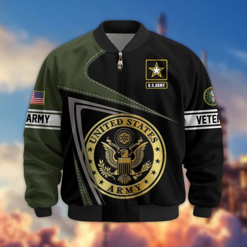 Premium Honoring All Who Served US Army Veterans Bomber Jacket, Gifts For US Veterans