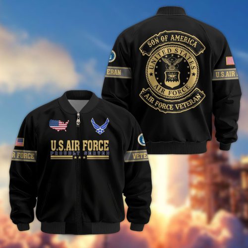 Premium Honoring All Who Served US Air Force Veterans Bomber Jacket, Gifts For US Veterans