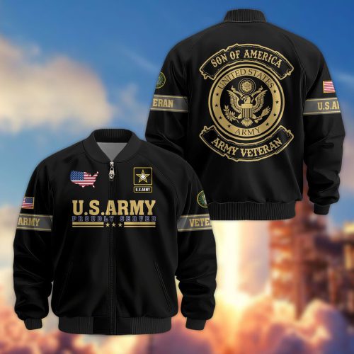 Premium Honoring All Who Served US Army Veterans Bomber Jacket, Gifts For US Veterans