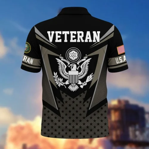 Premium US Army Polo Shirt, Gifts For US Veterans, Gifts On Father's Day, Independence Day, Armed Forces Day, Veterans Day, Memorial Day