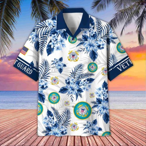 Premium US Coast Guard Veterans Hawaiian Shirt, Gifts For US Veterans, Gifts On Memorial Day, Father's Day, Armed Forces Day, Veterans Day.