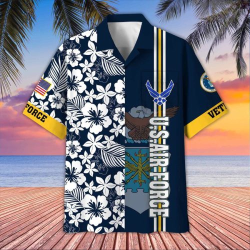 Premium US Air Force Veterans Hawaiian Shirt, Gifts For US Veterans, Gifts On Memorial Day, Father's Day, Armed Forces Day, Veterans Day