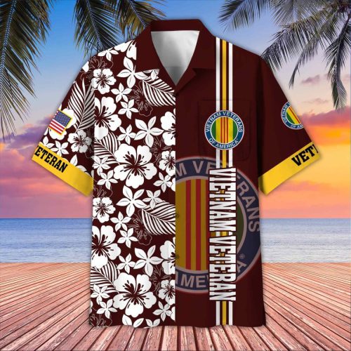 Premium US Vietnam Veterans Hawaiian Shirt, Gifts For US Veterans, Gifts On Memorial Day, Father's Day, Armed Forces Day, Veterans Day.