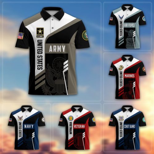 Premium US Veteran Polo Shirt, Gifts For Dad, For Husband, Gifts For US Veterans, Gifts On Father's Day, Independence Day, Veterans Day.