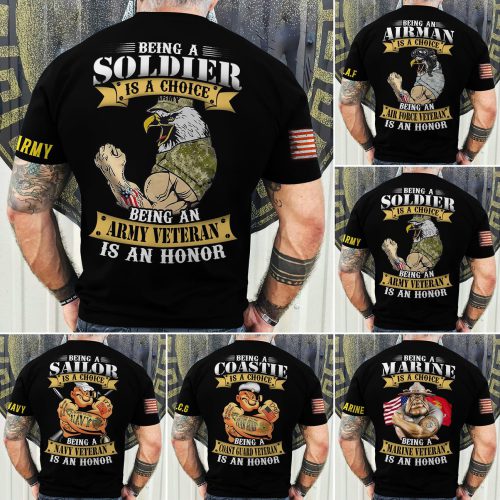 Premium Multiple US Military Services Veteran T-Shirt