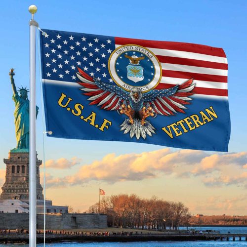 Unique U.S.A.F Veteran Grommet Flag, Gift For Air Force Veteran