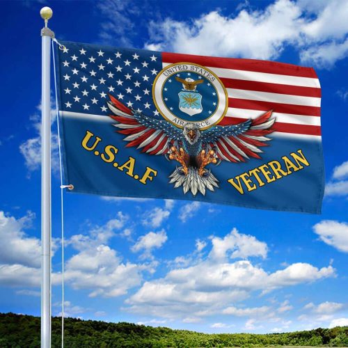 Unique U.S.A.F Veteran Grommet Flag, Gift For Air Force Veteran