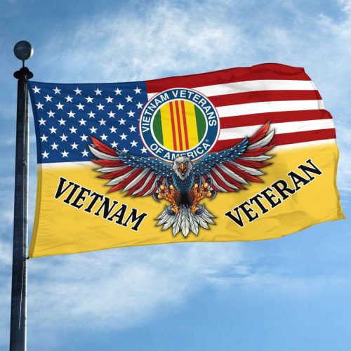 Unique Vietnam Veteran Grommet Flag, Gift For Vietnam Veteran