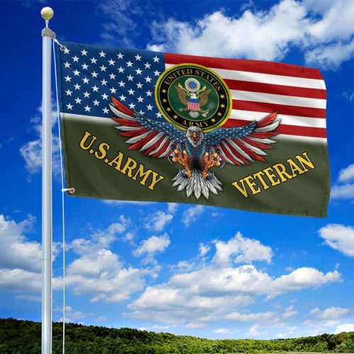 Unique U.S. Army Veteran Grommet Flag, Gift For Army Veteran