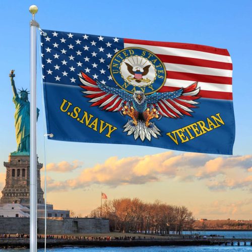 Unique U.S. Navy Veteran Grommet Flag