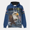 New Release U.S. Veterans Premium Hoodie Shirt All Over Prints Gift Loves - Logo of the military branch can be customized.