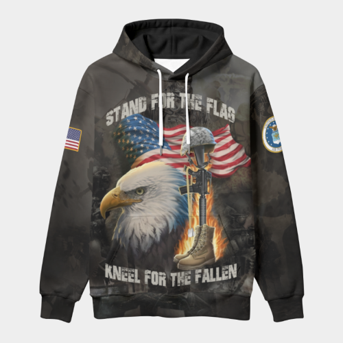 New Release U.S. Veterans Premium Hoodie Shirt All Over Prints Gift Loves - Logo of the military branch can be customized.