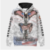 New Release U.S. Veterans Premium Hoodie Shirt All Over Prints Gift Loves - Logo of the military branch can be customized.