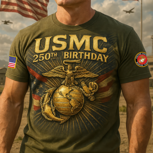 Premium USMC T-Shirt VPVC930059, 250th Anniversary Marine Corps Shirt, Gifts For Marine Veteran, Gifts On Father's Day, Veterans Day.